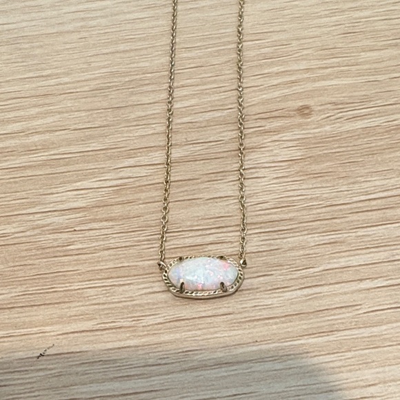 Kendra Scott Jewelry - Kendra Scott Gold Necklace with Iridescent White Opal-Effect Stone